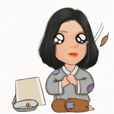 A Cartoon Drawing Of A Girl With Big Eyes GIF