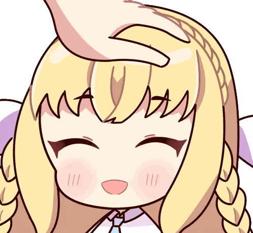 A Cartoon Drawing Of A Girl With Blonde Hair And A Hand On Her Head Sticker
