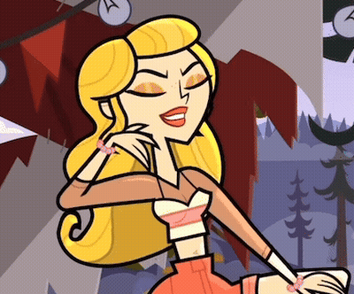 A Cartoon Drawing Of A Girl With Blonde Hair And A Pink Bracelet On Her Wrist GIF