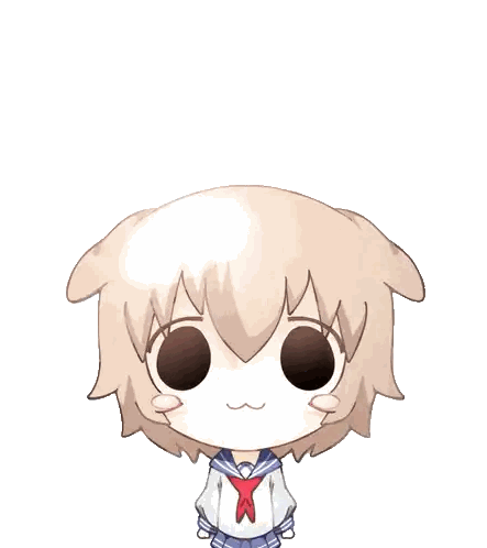 A Cartoon Drawing Of A Girl With Brown Hair And A Red Ribbon Around Her Neck Sticker