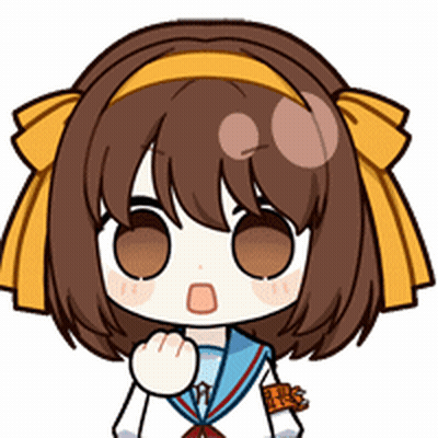 A Cartoon Drawing Of A Girl With Brown Hair And Yellow Bows GIF