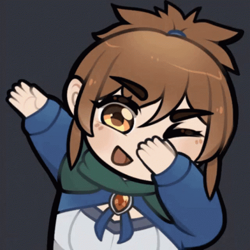 A Cartoon Drawing Of A Girl With Brown Hair GIF