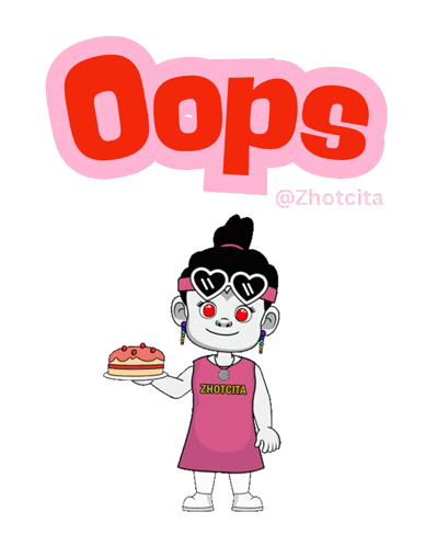 A Cartoon Drawing Of A Girl With Glasses And The Word Oops GIF