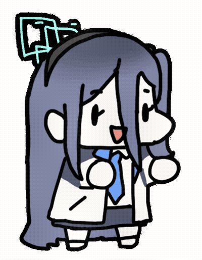 A Cartoon Drawing Of A Girl With Long Black Hair GIF