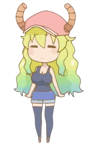 A Cartoon Drawing Of A Girl With Long Green Hair And Horns Sticker