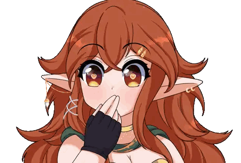 A Cartoon Drawing Of A Girl With Long Red Hair Sticker
