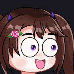 A Cartoon Drawing Of A Girl With Pigtails And Horns GIF