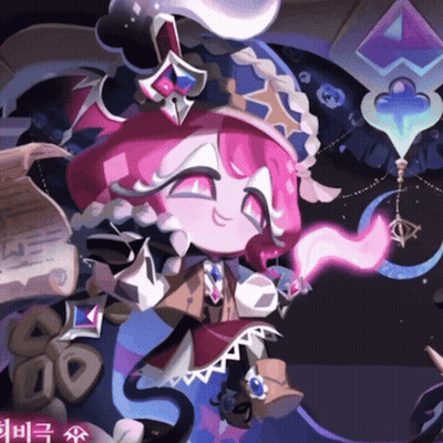 A Cartoon Drawing Of A Girl With Pink Hair And A Purple Hat GIF
