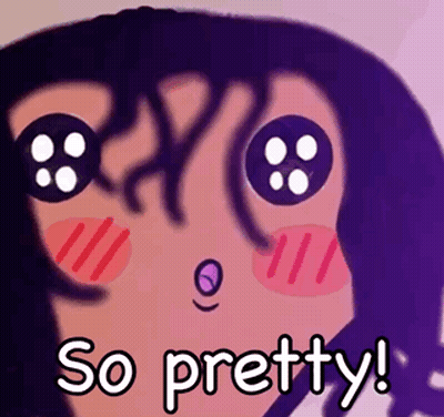 A Cartoon Drawing Of A Girl With The Words " So Pretty " Below It GIF