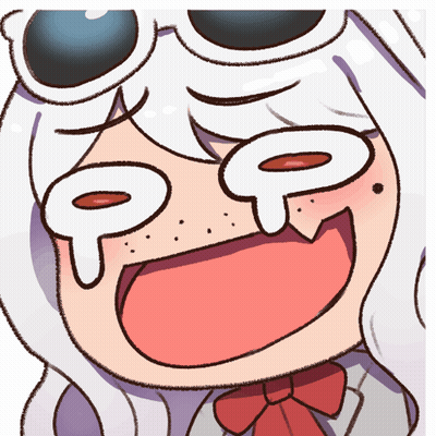 A Cartoon Drawing Of A Girl With White Hair And Sunglasses GIF