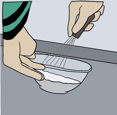 A Cartoon Drawing Of A Glass Being Poured Into A Pan GIF