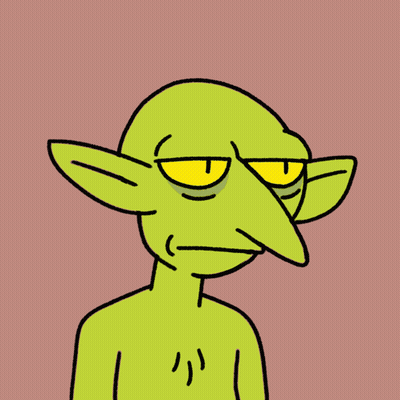 A Cartoon Drawing Of A Goblin With A Big Mouth GIF