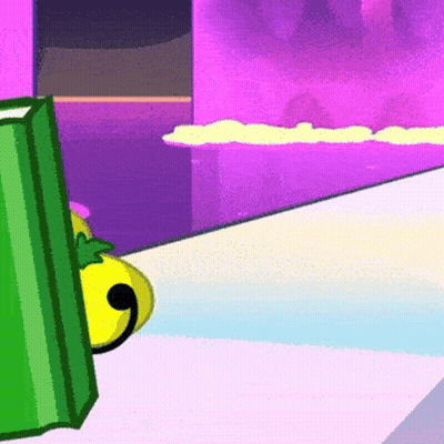 A Cartoon Drawing Of A Green Book With A Yellow Apple On It GIF