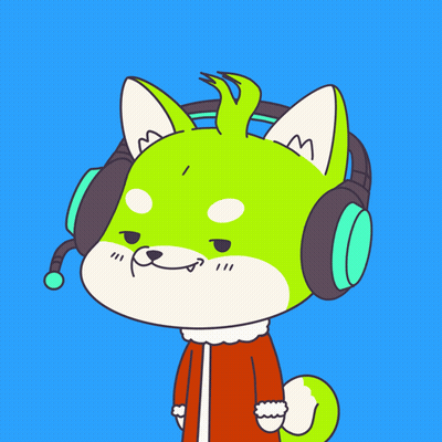 A Cartoon Drawing Of A Green Cat Wearing Headphones And A Microphone GIF