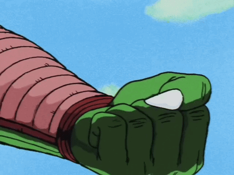 A Cartoon Drawing Of A Green Fist With A White Thumb GIF