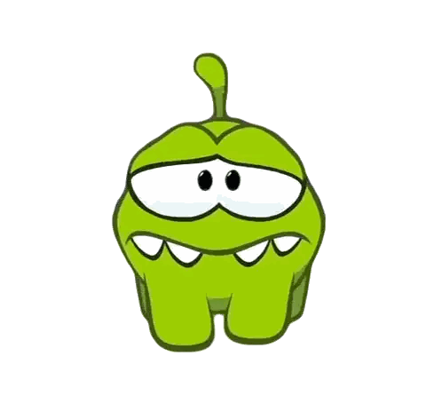 A Cartoon Drawing Of A Green Monster With White Teeth On A White Background Sticker