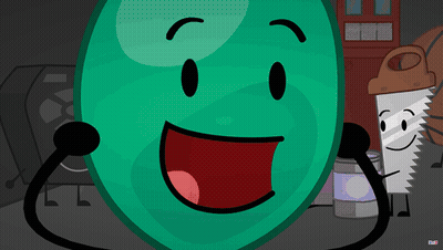 A Cartoon Drawing Of A Green Sphere With A Red Mouth GIF