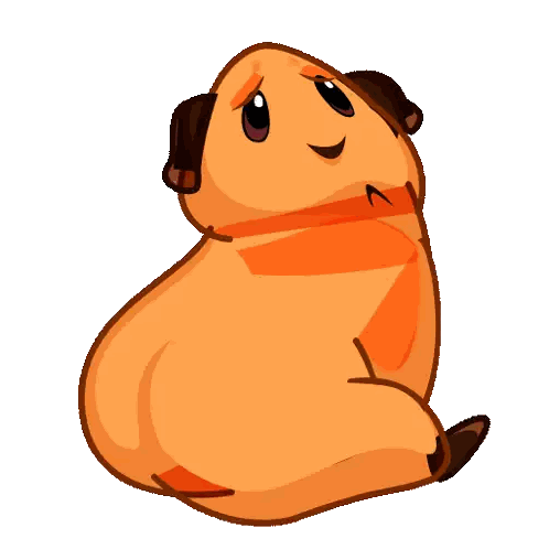 A Cartoon Drawing Of A Guinea Pig Wearing A Scarf Sticker