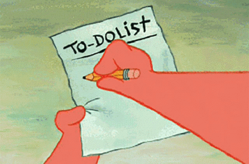 A Cartoon Drawing Of A Hand Holding A Piece Of Paper That Says To Do List Nothing GIF