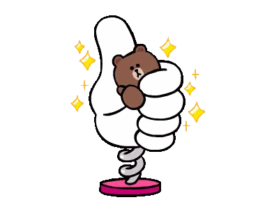 A Cartoon Drawing Of A Hand Holding Two Brown Bears On A Spring Sticker