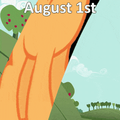 A Cartoon Drawing Of A Hand With The Date August 1St GIF