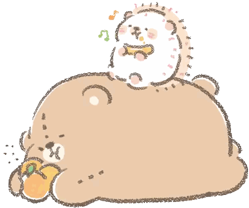 A Cartoon Drawing Of A Hedgehog Sitting On Top Of A Teddy Bear Sticker