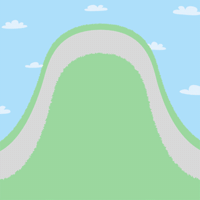 A Cartoon Drawing Of A Hill With The Words Happy Hump Day On It GIF