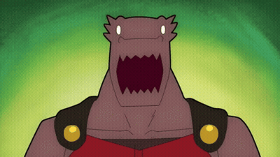 A Cartoon Drawing Of A Hippopotamus With Its Mouth Wide Open GIF