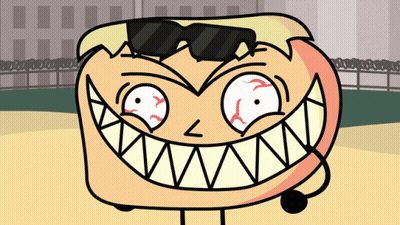 A Cartoon Drawing Of A Hot Dog Wearing Sunglasses And A Headset GIF