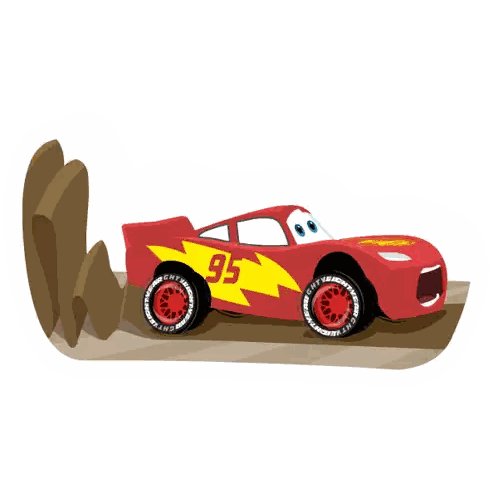 A Cartoon Drawing Of A Lightning Mcqueen Car With The Number 95 On It Sticker