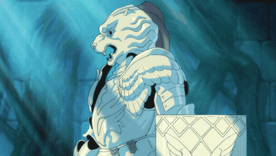 A Cartoon Drawing Of A Lion With A Shield GIF