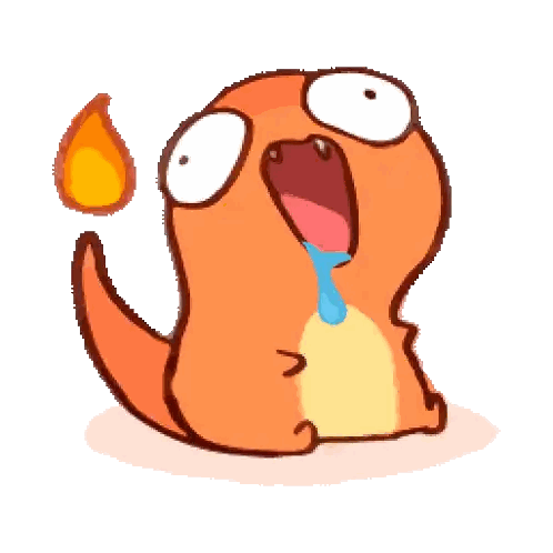 A Cartoon Drawing Of A Lizard With Its Mouth Open And A Fire Coming Out Of It 'S Mouth Sticker