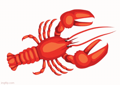 A Cartoon Drawing Of A Lobster With A White Background GIF