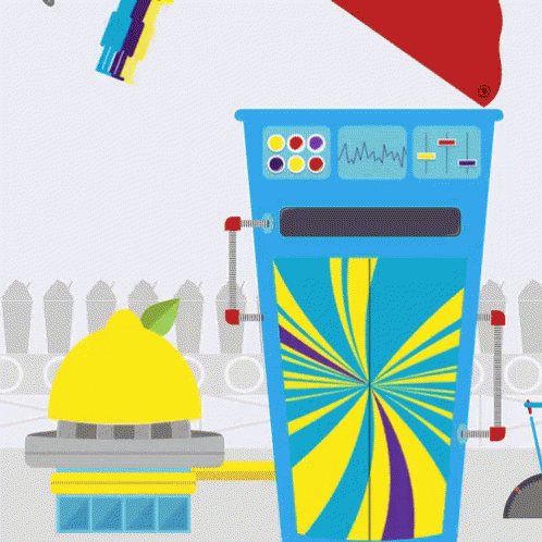 A Cartoon Drawing Of A Machine With The Number 88 On The Top GIF