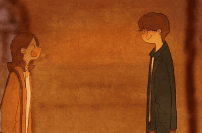 A Cartoon Drawing Of A Man And A Woman GIF