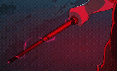 A Cartoon Drawing Of A Man Holding A Red Pole GIF