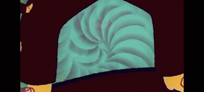 A Cartoon Drawing Of A Man In A Suit And Hat Walking Down A Staircase GIF