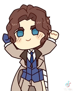 A Cartoon Drawing Of A Man In A Suit And Tie With A Bandage On His Arm GIF