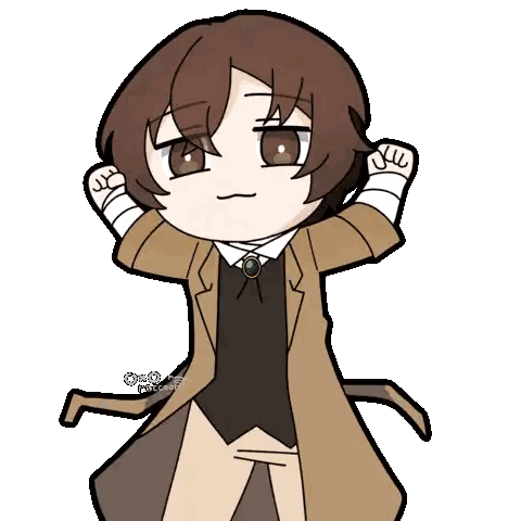 A Cartoon Drawing Of A Man In A Trench Coat With His Fist Up Sticker