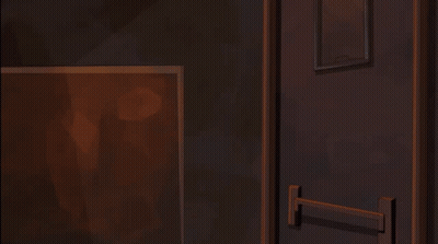 A Cartoon Drawing Of A Man Kicking A Door GIF