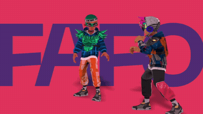 A Cartoon Drawing Of A Man Kicking Another Man With The Word Faro Behind Them GIF