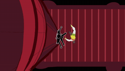 A Cartoon Drawing Of A Man Kicking With The Number 999 Written In Yellow GIF