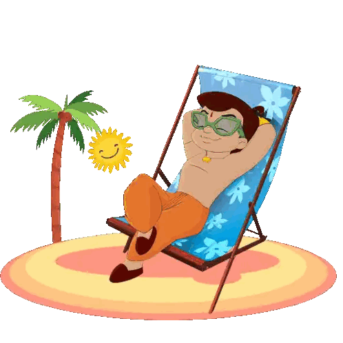 A Cartoon Drawing Of A Man Laying In A Chair With The Word Ha Above Him Sticker