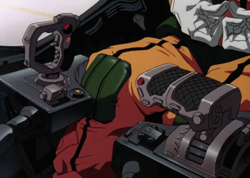 A Cartoon Drawing Of A Man Sitting In A Cockpit With The Number 81 Visible GIF