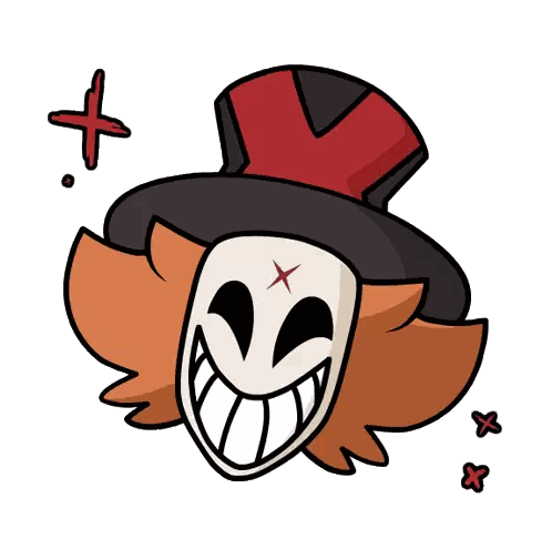A Cartoon Drawing Of A Man Wearing A Top Hat And A Mask Sticker