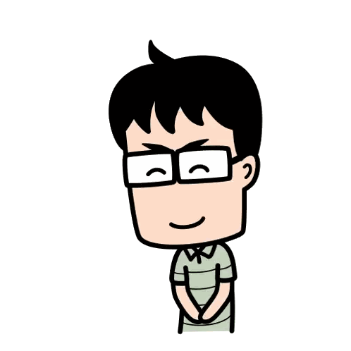 A Cartoon Drawing Of A Man Wearing Glasses With His Eyes Closed Sticker