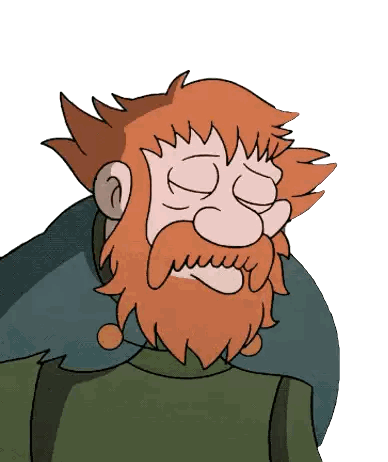 A Cartoon Drawing Of A Man With A Beard Sticker