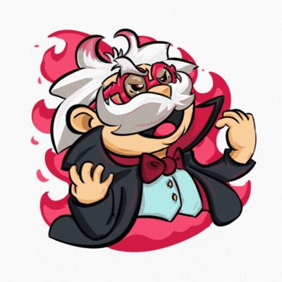 A Cartoon Drawing Of A Man With A Beard And A Mask GIF