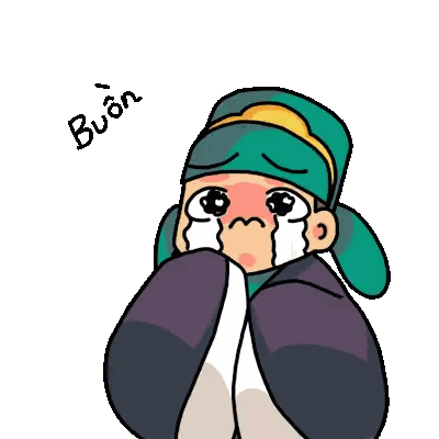 A Cartoon Drawing Of A Man With A Green Hat And The Word Buan Written Above Him Sticker