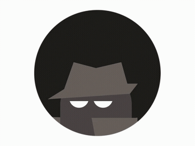 A Cartoon Drawing Of A Man With A Hat And Trench Coat GIF